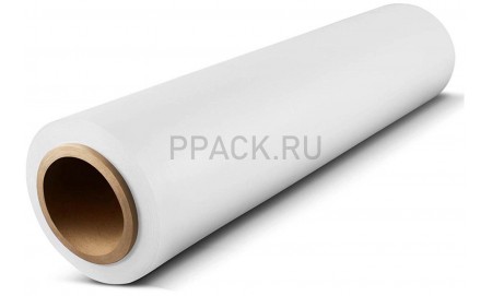 Стрейч пленка 500мм, 20мкм, белая, вес 2,2 кг (нетто 2,0 кг.)