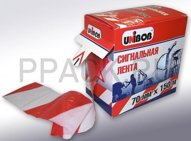 сигнальный скотч Unibob 70мм х 150м